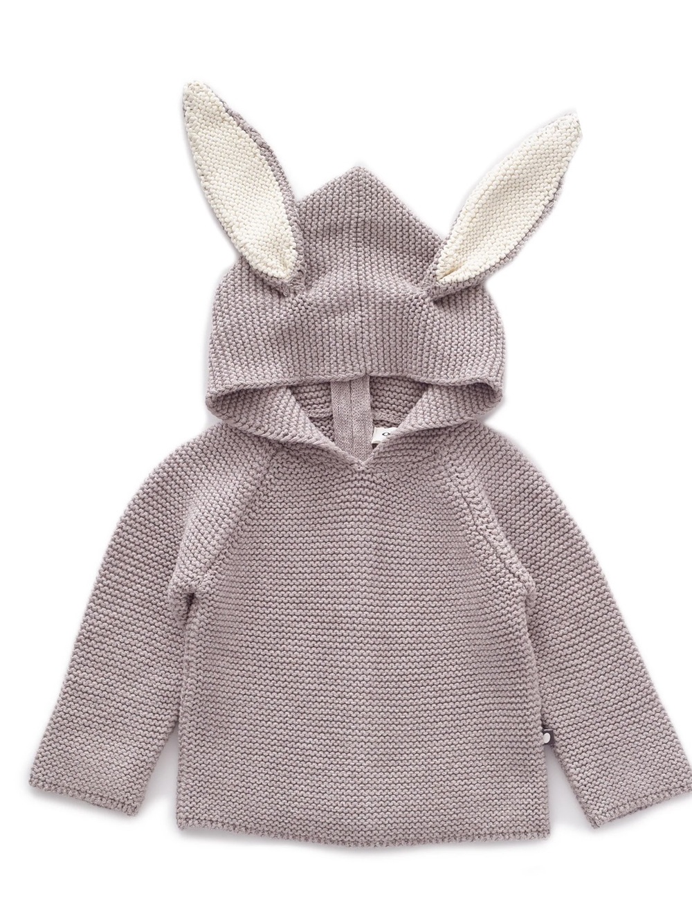 Oeuf Light Grey Bunny Hoodie Size 2T $88